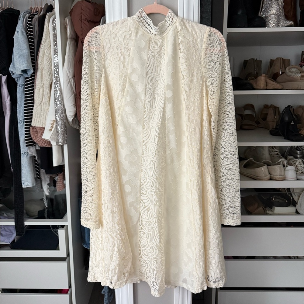 Anthropologie (HD Paris) ENID Lace Swing Dress in IVORY